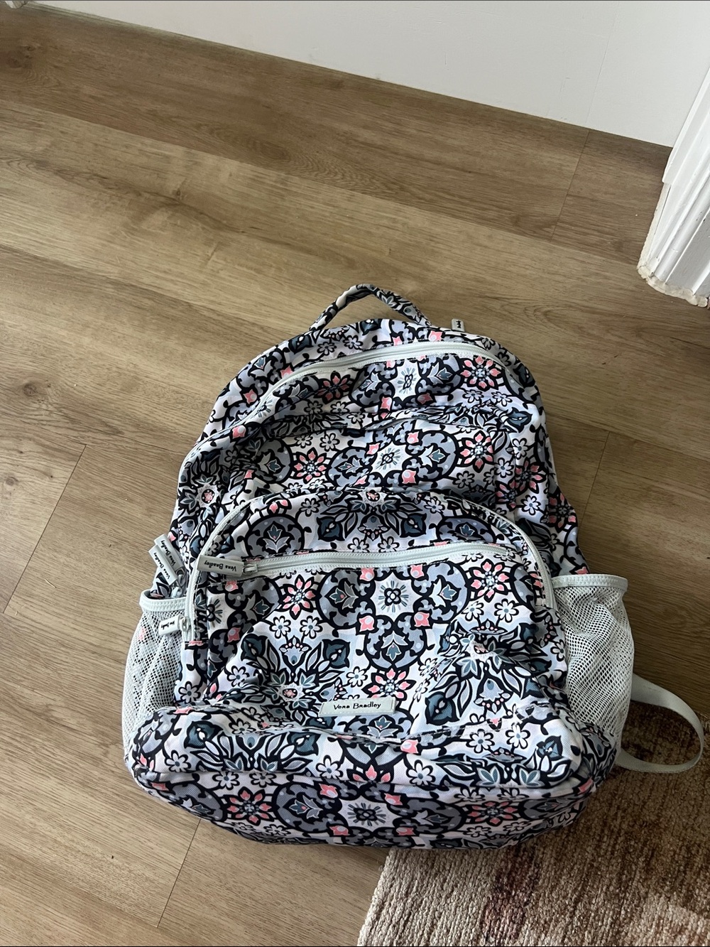 Vera Bradley Navy, Pink & White Floral Backpack